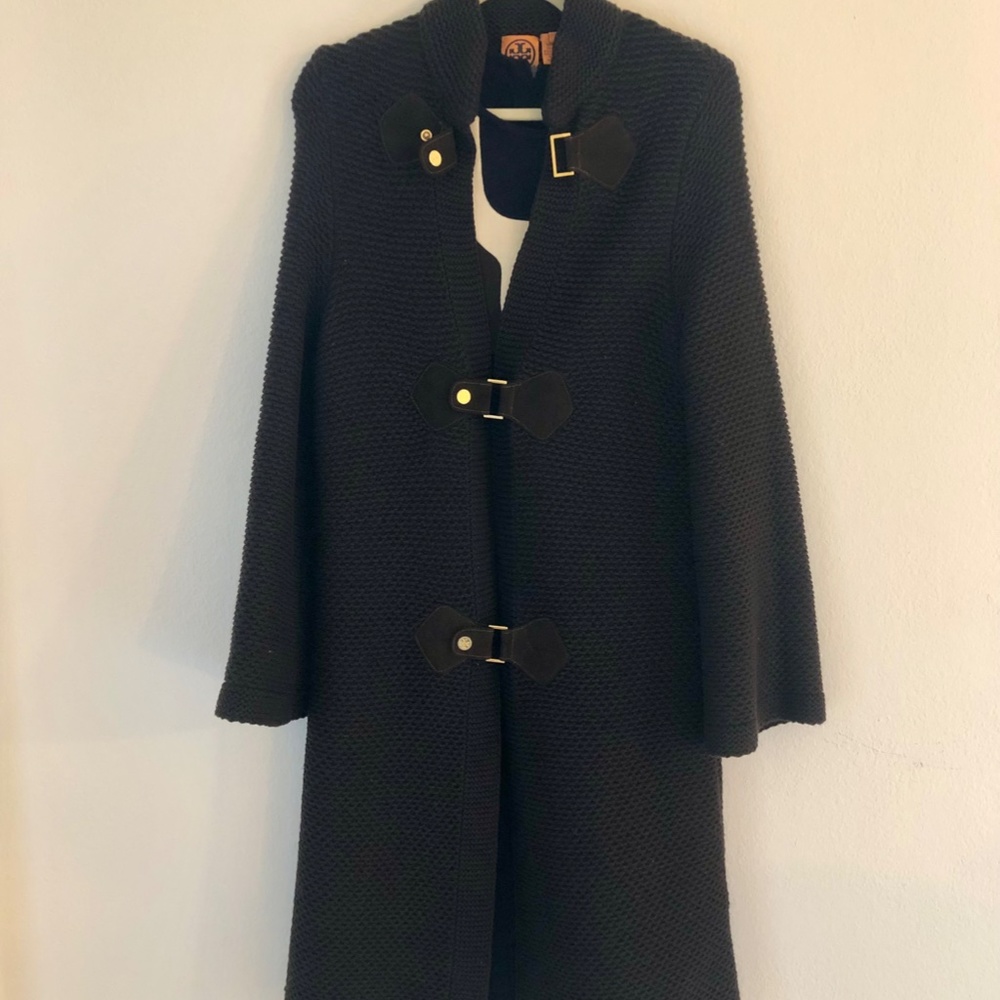 Tory Burch Colette Sweater Coat Chocolate Size S
